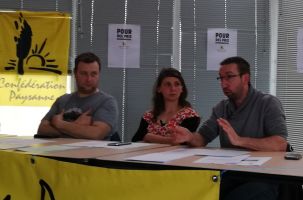 La Confédération Paysanne lors d'une assemblée générale en 2020 (archive)
