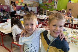 Tom et Joris, visiblement très heureux de se retrouver en cette rentrée 2023.