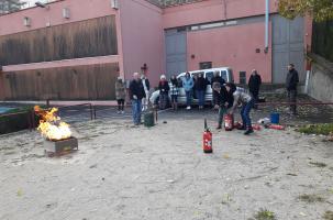 Mise en situation lors de la formation de risque incendie à Espaly