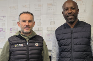 Damien Branche de l'entreprise EGGE (Polignac) et Adama Tapsoba, créateur de Connexions.