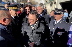 Bruneau Retailleau en visite au Puy pour lancer le futur commissariat du Puy. 