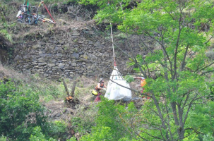 La Haute-Loire, très sujettes aux dangers de chutes de roches sur ses routes. 