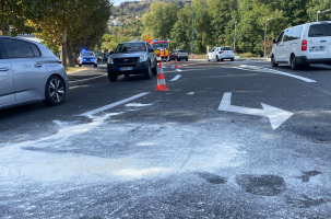L'accident s'est produit à la sortie du parking. 