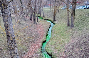 Une étrange vision qui serpente sur le côteau de la zone de Chirel, à Vals-près-le-Puy.