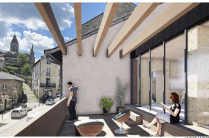 Photo archive. L'espace coworking de la rue Chaussade à Saint-Julien-Chapteuil.