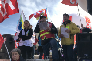 Discours de Pierre Marsein, secrétaire général de la CGT 43 sur la place du Breuil