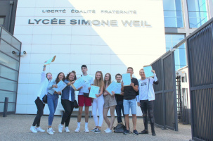 Au lycée Simone Weil du Puy-en-Velay, le jour des résultats du bac 2020.