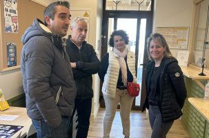 Elus et partenaires présentent le projet à Lantriac. 