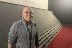 Jean Michel Tony lors de l'avant première de Compostelle au Ciné Dyke