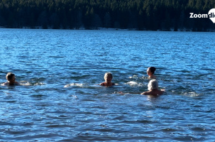 Baignade au lac du Bouchet 