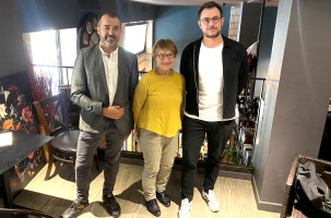 Laurent Johanny, avec Michelle Chaumet et Fabien Surrel.