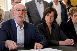 Michel Chapuis, lors de la découverte des écoutes faites dans la mairie du Puy.