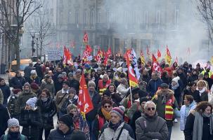 Manifestation contre la réforme des retraites, le jeudi 19 janvier 2023 au Puy-en-Velay