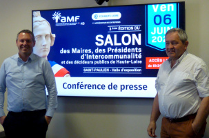 Antoine Wassner à gauche, président CCI 43 et Bernard Souvignet à droite, président AMF 43