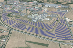 Une projection de la gigantesque centrale solaire dans la ZA de Saint-Germain-Laprade