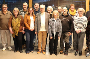 (au centre) G.Mazoyer, adjoint à la mairie de Sanssac, a pris part à la course politique. 