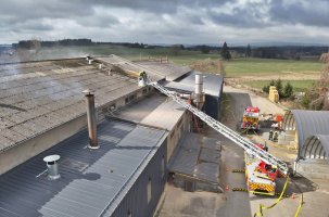 Intervention sur un incedie à Craponne-sur-Arzon 
