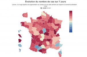 La Haute-Loire fait partie des départements qui ont vu leurs cas Covid le plus augmenter ces 7 derniers jours