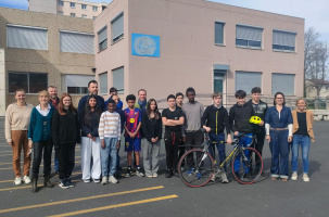 La classe de 4ème 3 du collège Anne Franck prépare leur voyage à vélo