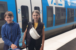 Elodie et Uriel, élèves de cinquième au collège La Fayette au Puy-en-Velay