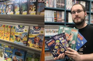 Julien Chemin de la Librairie Interlude au Puy (à droite de l'image)