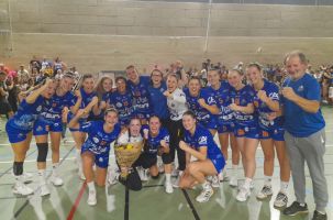La joie des filles du SGBHB après la victoire face à Nîmes ce week-end