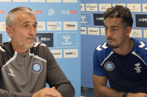 Stéphane Dief (entraîneur) et Anis Fatahine (défenseur)