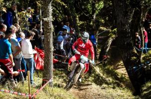 Epreuve d'enduro moto à Langeac.