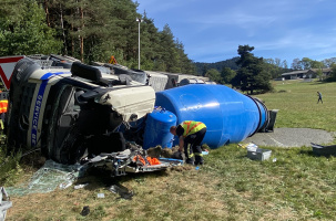 La victime était toujours coincée à l'arrivée des secours