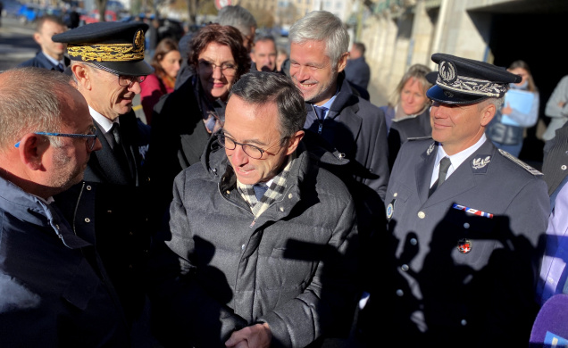 Bruneau Retailleau en visite au Puy pour lancer le futur commissariat du Puy. 