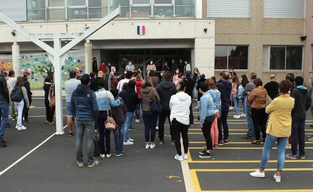 Les sirènes de toutes les écoles, comme le collège brivois Anne Frank, ont retenti.  