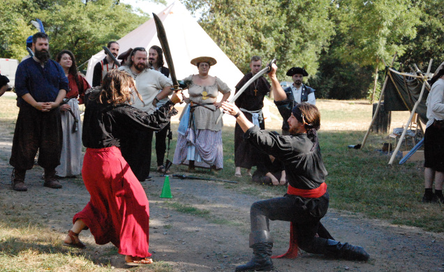 Scène de combat entre pirates