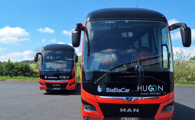 Les bus siglés Blablacar Hugon