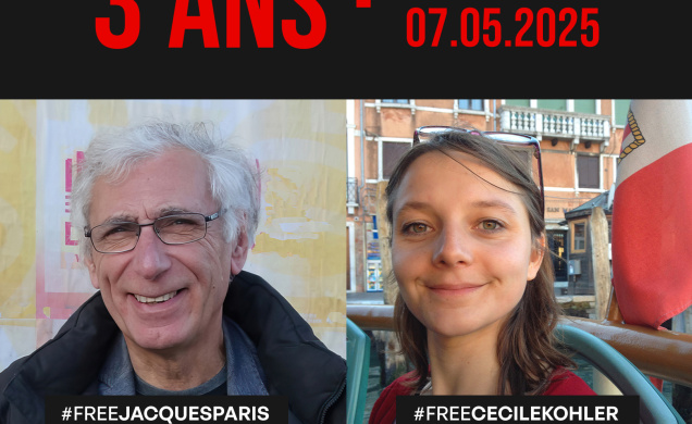Jacques Paris et Cécile Kohler dans une situation de détresse extrême en Iran.