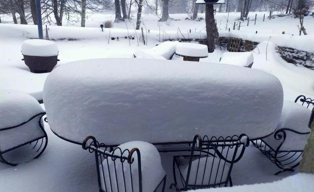96 cm de neige fraîche sont tombés en 24 heures à Chaudeyrolles.