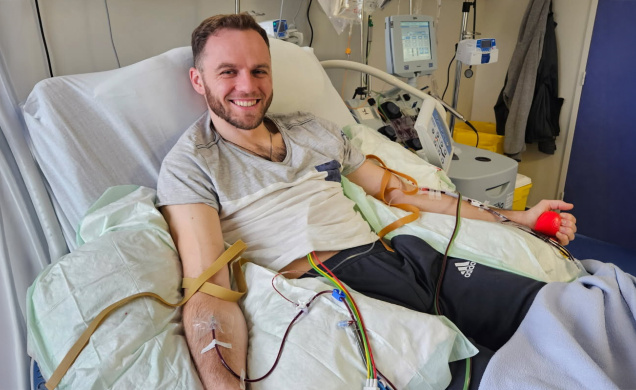 Romain heureux et fier d'avoir offert une nouvelle chance à une malade