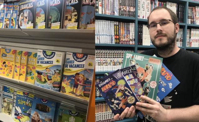 Julien Chemin de la Librairie Interlude au Puy (à droite de l'image)