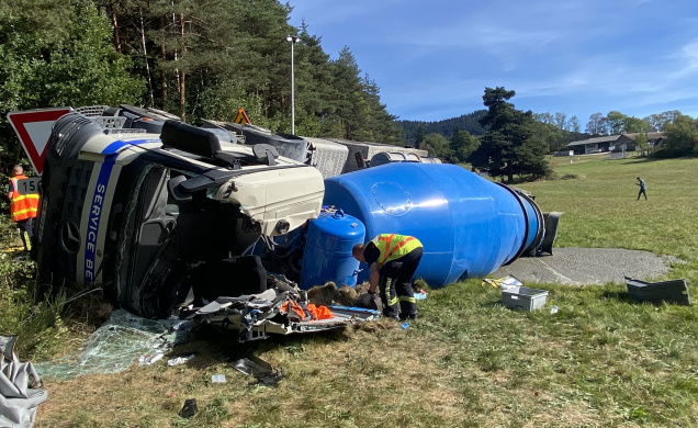 La victime était toujours coincée à l'arrivée des secours