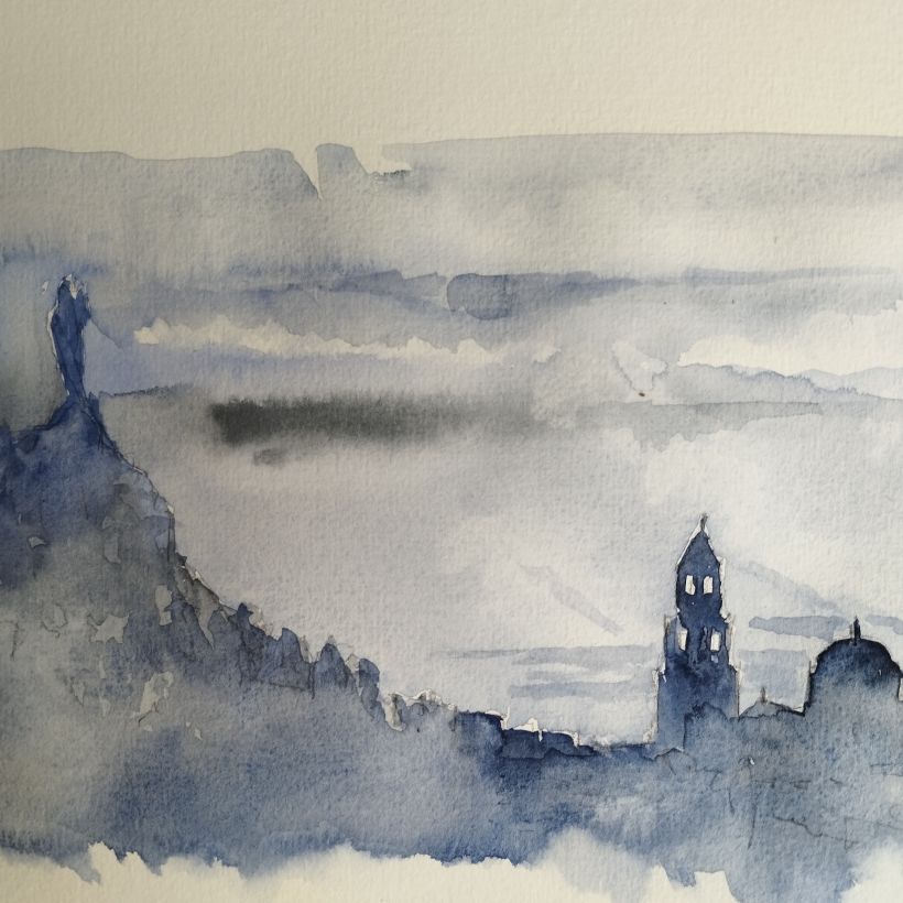 Œuvre en aquarelle de Christine Maurin