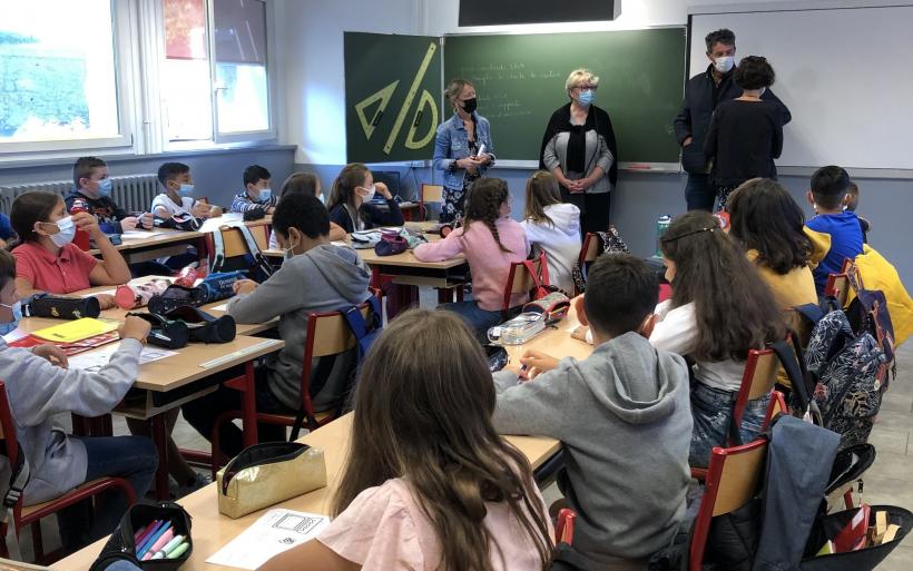 Les élèves de l'école Élémentaire d'Espaly.