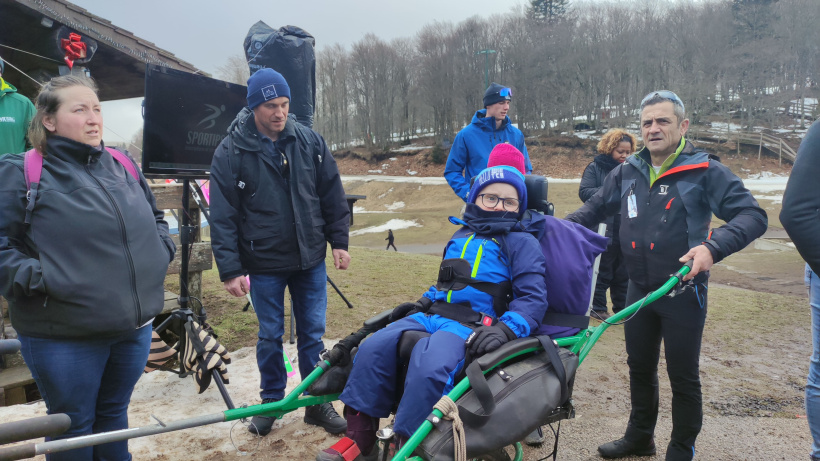 Benoit, 4 ans, accompagné de l'association "Sur le Chemin de l'espoir" du Monteil