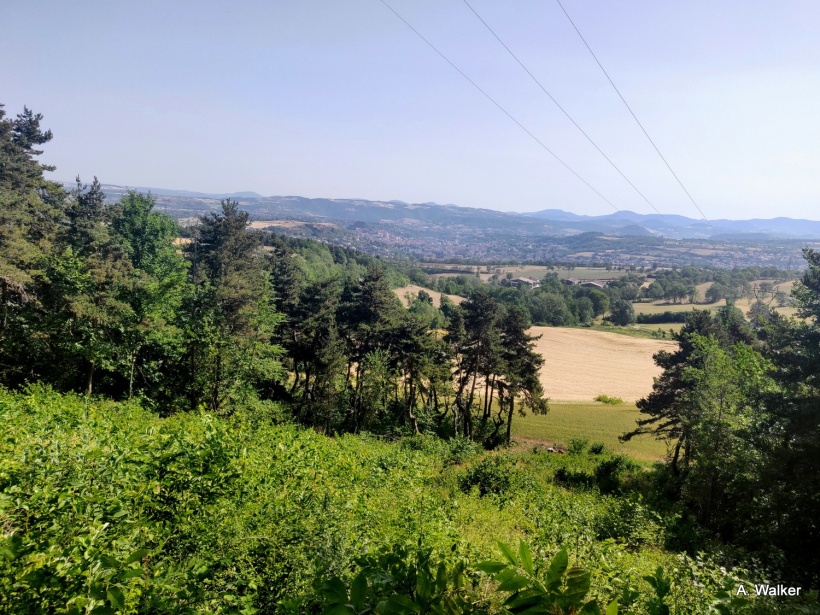 Sur le parcours de la Foulée des vignerons de Vals.