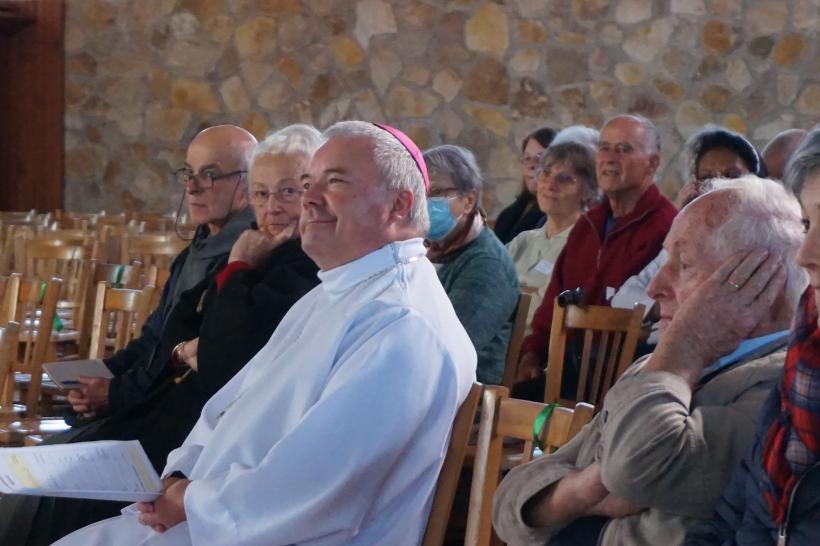 Mgr Yves Baumgarten lors d'une rencontre synodale à Brioude. 