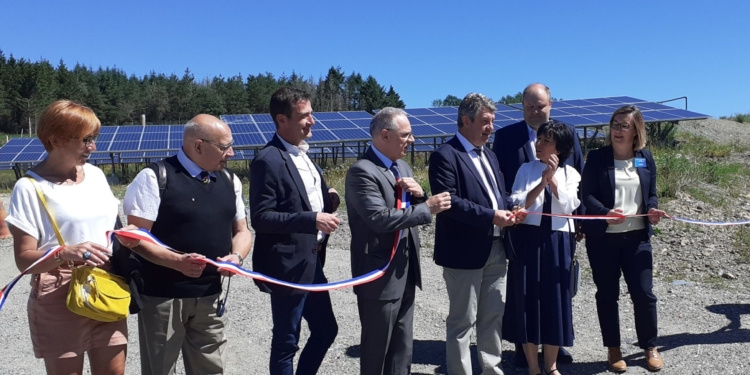 La centrale photovoltaïque de Miremont, lors de son inauguration.