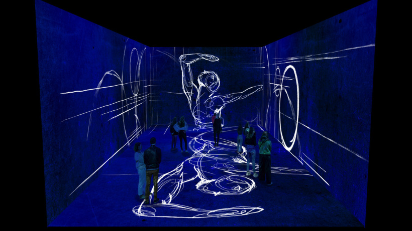 La scénographies du Puy de Lumières "Léonard de Vinci, immersive experience"