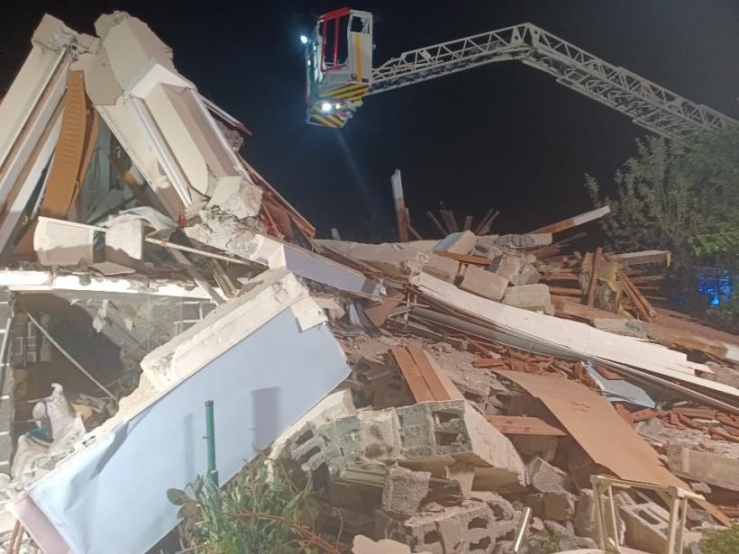 La maison après l'explosion.
