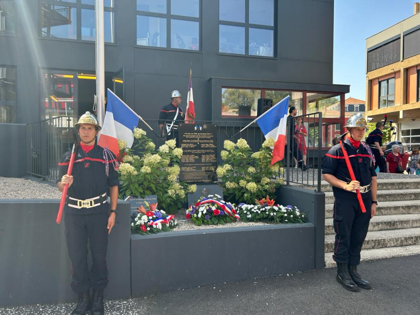 Ce samedi 19 août lors de l'inauguration de la plaque commémorative au Puy.