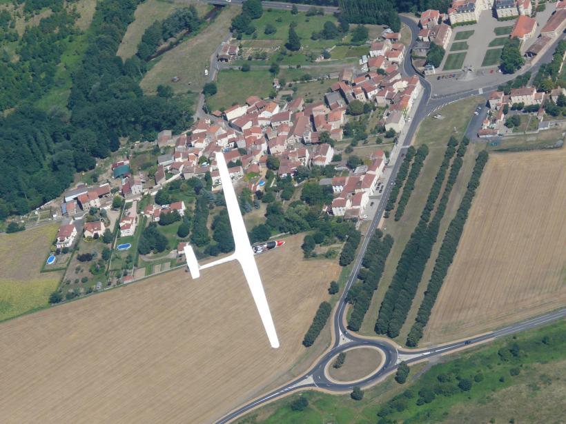 Photo d'un vol en planeur de Daniel Gaime.