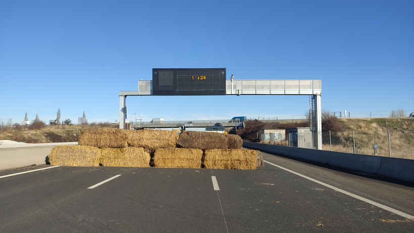 Les agriculteurs sur l'A71