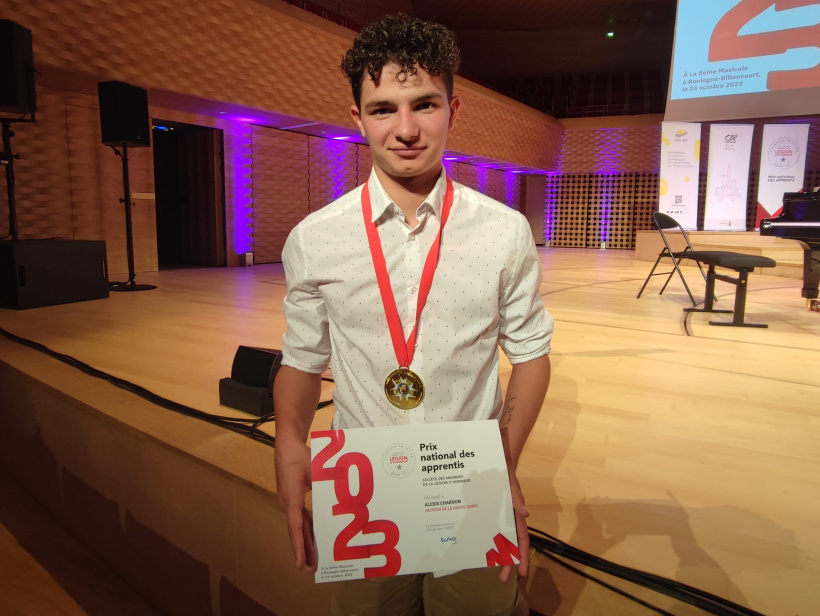 Alexis CHARDON, apprenant en Bac Pro maintenance de véhicules